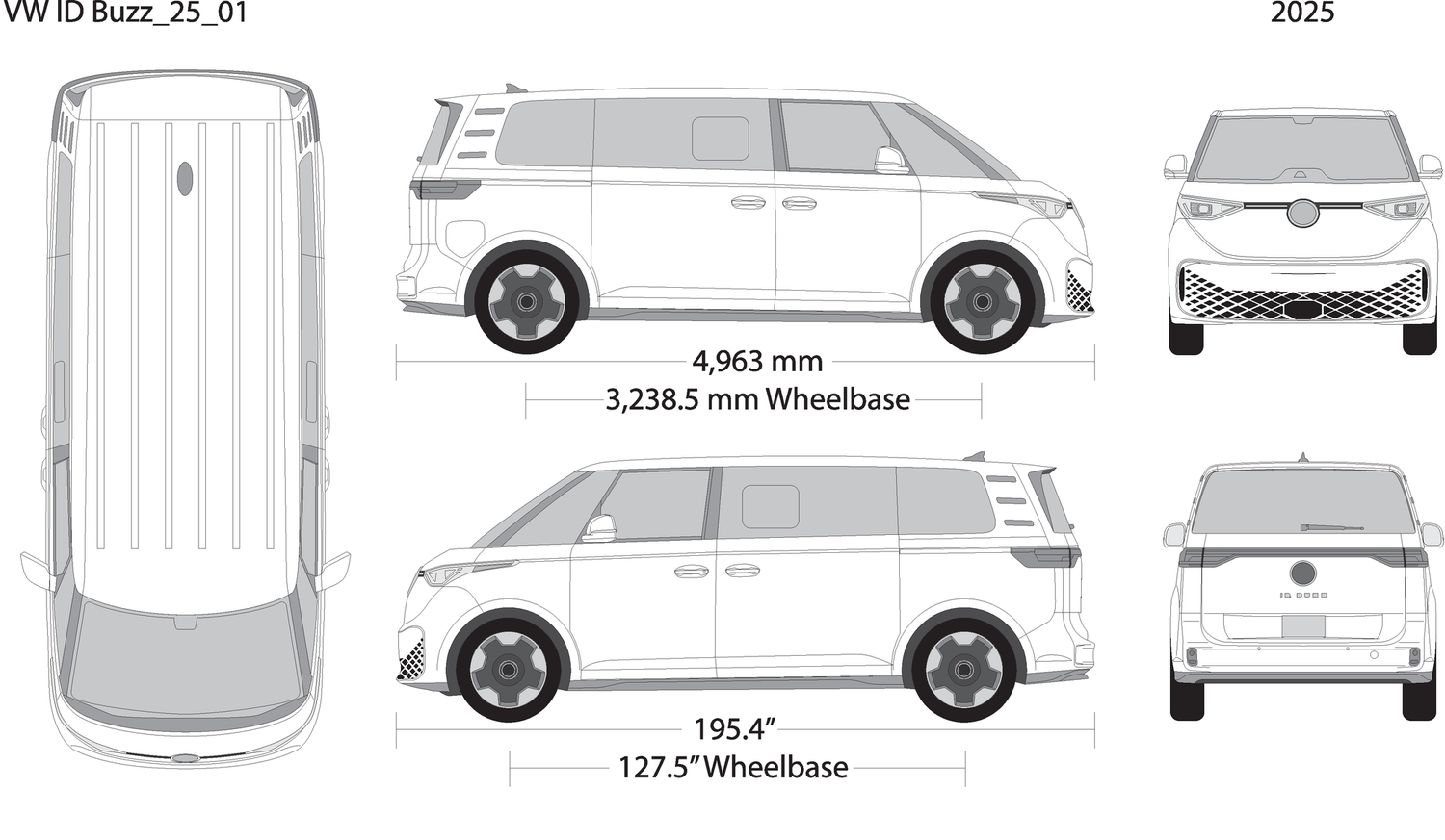 2025 Volkswagen Id Buzz V01 Vehicle Wrap Template