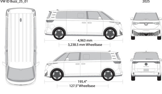2025 Volkswagen Id Buzz V01 Vehicle Wrap Template
