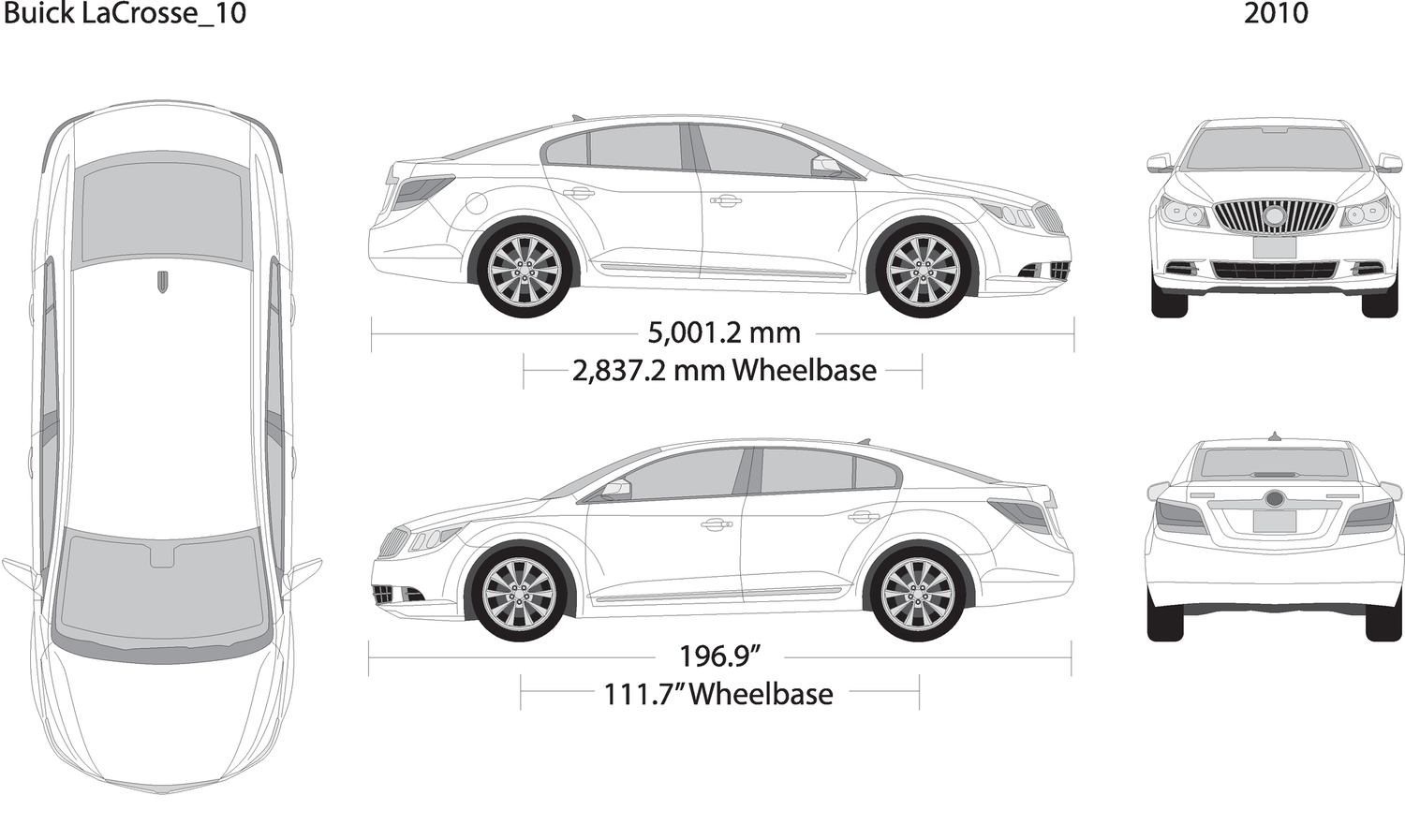 Buick Lacrosse V10 Vehicle Wrap Template