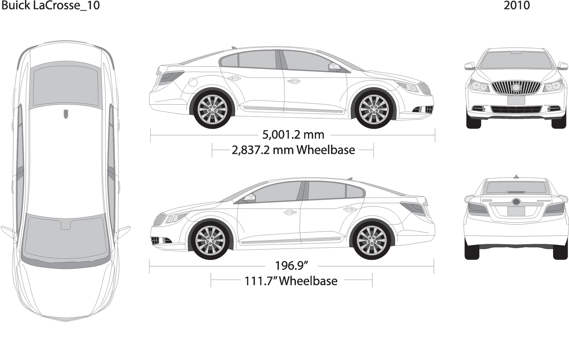 Buick Lacrosse V10 Vehicle Wrap Template