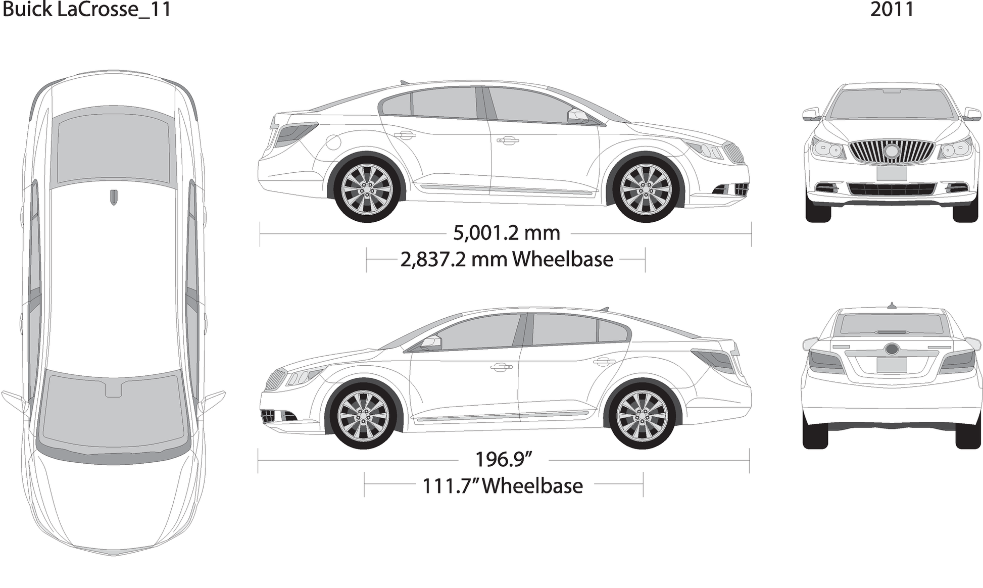 Buick Lacrosse V11 Vehicle Wrap Template
