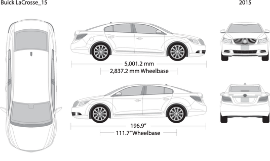 Buick Lacrosse V15 Vehicle Wrap Template