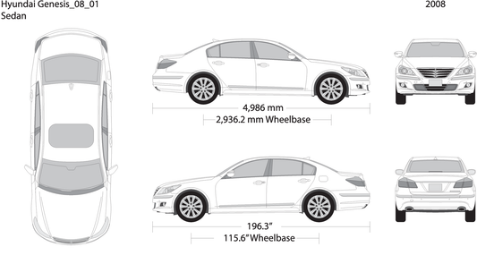 Hyundai Genesis V01 Vehicle Wrap Template