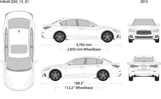 Infiniti Q50 V01 Vehicle Wrap Template
