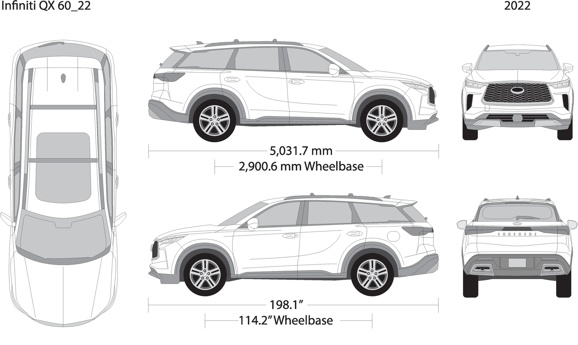 Infiniti Qx60 V22 Vehicle Wrap Template