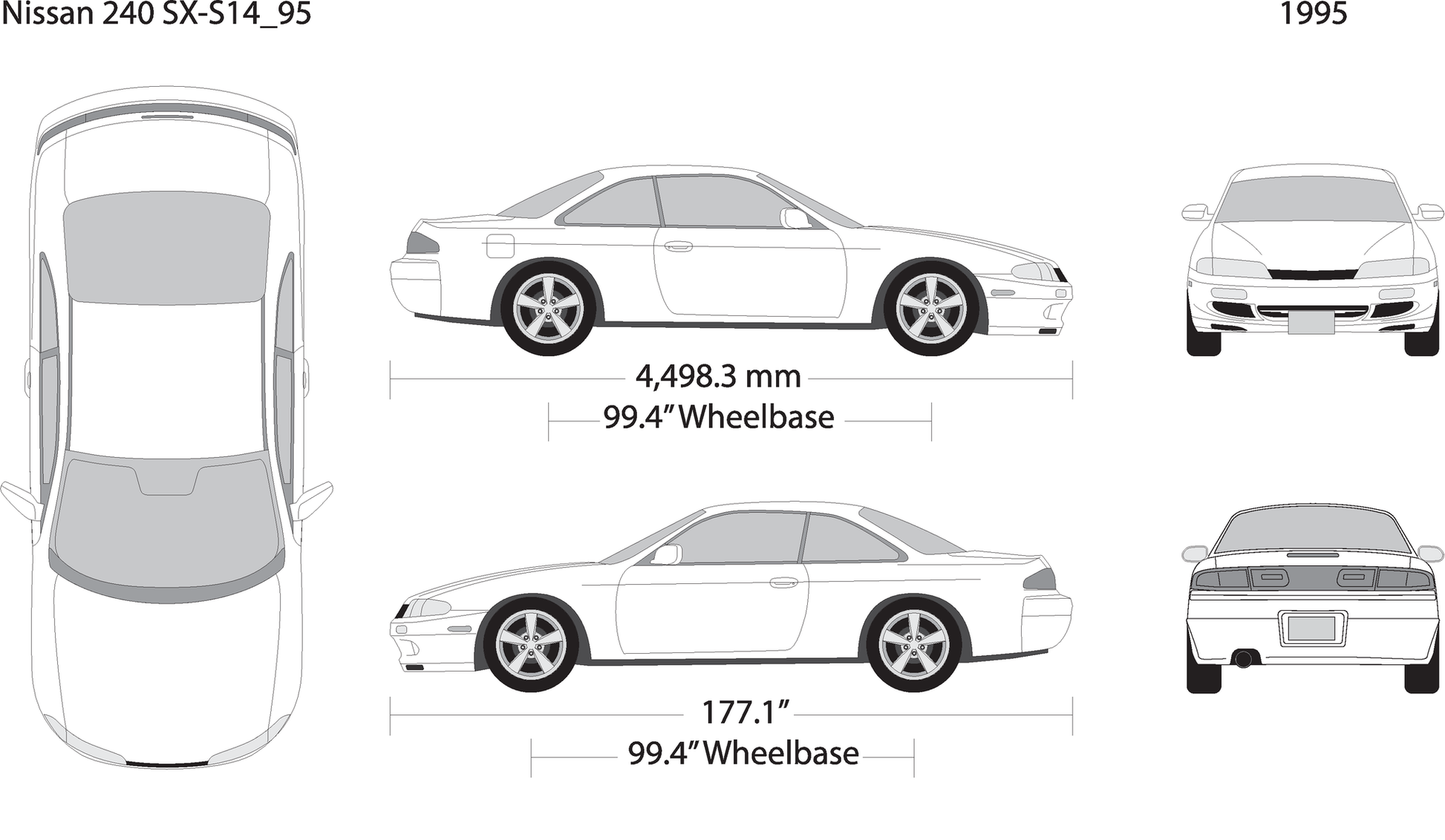 Nissan 240 Sx S14 V95 Vehicle Wrap Template