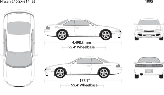 Nissan 240 Sx S14 V95 Vehicle Wrap Template