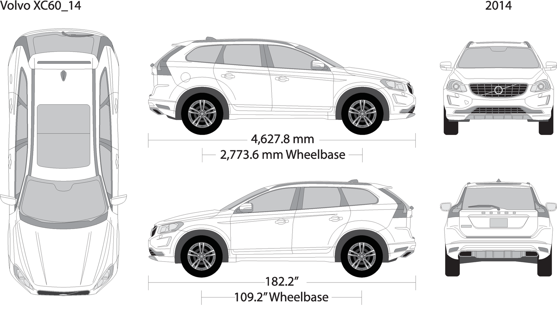 Volvo Xc60 V14 Vehicle Wrap Template