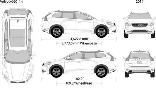 Volvo Xc60 V14 Vehicle Wrap Template