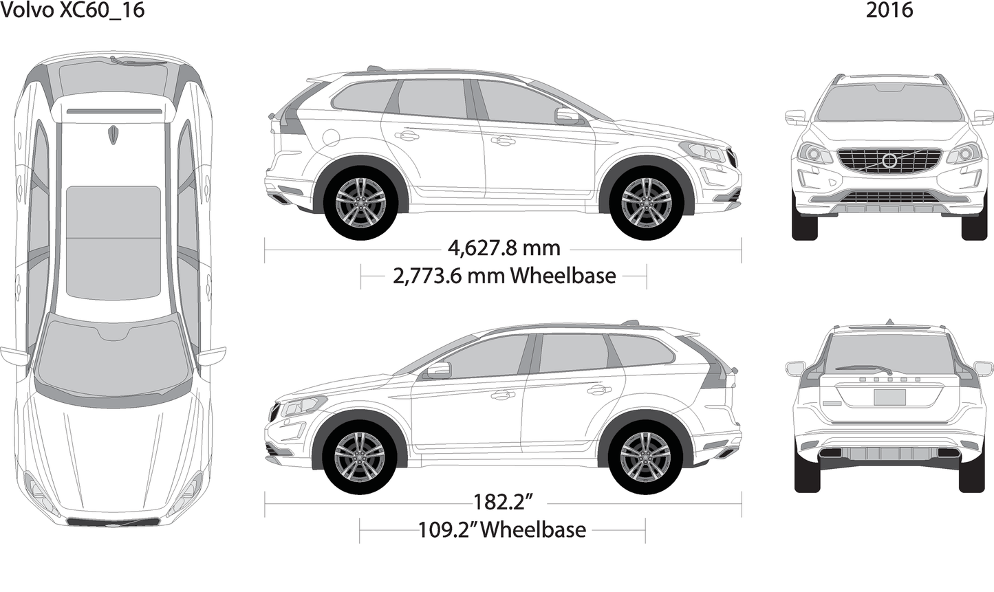 Volvo Xc60 V16 Vehicle Wrap Template